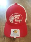 Bass Pro Shops hat Youth BOYS Y BPS Red And White FLEX ONE SIZE Fitted