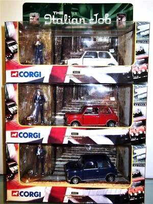 The ITALIAN JOB MINI & Driver w Gold bars Figure red white blue CORGI 04441 - Image 1 of 4