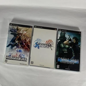 Lot3 PSP Final Fantasy Tactics The War of The Lions & Disidia & Crisis VII 7 -JP - Picture 1 of 24