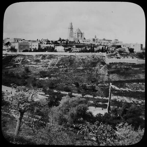 NO50 JERUSALEM CITY VIEW C1940 Magic Lantern Slide VINTAGE PHOTO - Picture 1 of 3