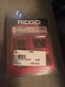 Ridgid 37820 ALLOY RH Pipe Dies 3/8" NPT NEW - Picture 1 of 2