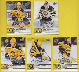 2017-18 Upper Deck AHL Providence Bruins AUTOGRAPHS Team Set (5)