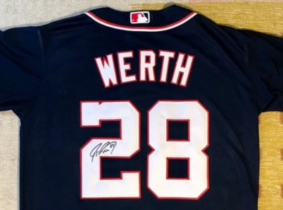 Camiseta con autógrafo firmada por Jayson Werth de los Nacionales de Washington MLB PRUEBA EXACTA Foto 1 de 4