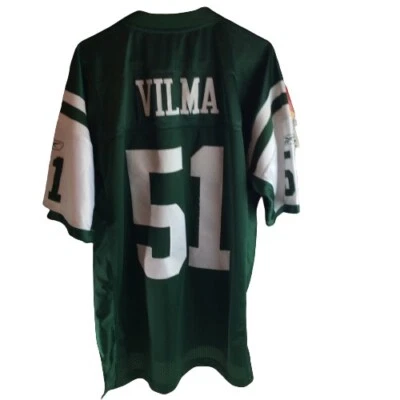 Vintage Reebok NFL New York Jets Jonathan Vilma #51 Home Jersey Size L Authentic - Image 1 of 4