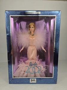 NEW 2002 Barbie Doll Pink Dress With Feathers & Necklace Collector 53975 * NRFB - Picture 1 of 19