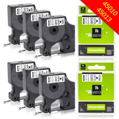MARKENLOS 45013 45010 Kompatibel Dymo D1 12mm LabelManager 160 LabelPoint Etikettenbänder