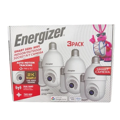 Energizer Smart Wi-Fi 5GHz 2K Interior Exterior Cámaras de Seguridad Paquete de 3 - NUEVO Foto 1 de 4