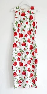 Michael Kors Collection Rose Print Shift Dress NWT US4/UK8 £1.8K - Picture 1 of 8