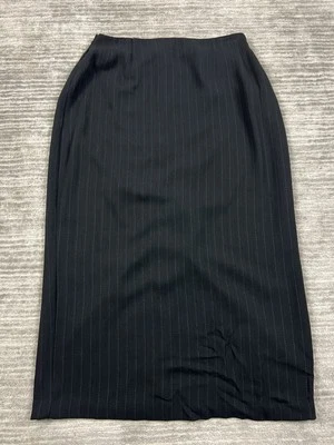 Falda Mujer Colección Nygard 12 Negra Forrada a Rayas Larga Poliéster Foto 1 de 4