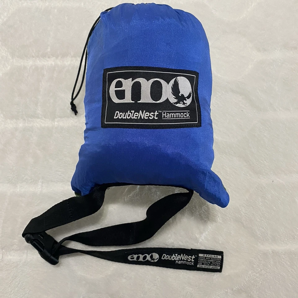Hamaca Eno Doble Nido Águilas Nido Outfitters Azul Verde Usado Camping Foto 1 de 4