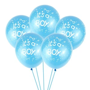 10pcs It's a Boy Blue Baby Shower Latex Balloon Baby Boy Party Gender Reveal - Picture 1 of 1