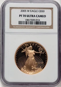 2005-W $50 One-Ounce Gold Eagle Brown Label NGC PF70 (521134022) - Picture 1 of 2