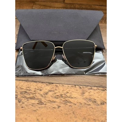 Gafas de sol JIMMY CHOO EYEWEAR Lavis con marco dorado cuadrado adornado con cristal NUEVO Foto 1 de 4