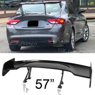 For Chrysler 200 2011-17 57" GT Style Car Rear Spoiler Racing Wing Glossy Black - Image 1 of 4