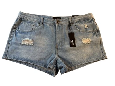 Pantalones Cortos de Jean Hype Para Mujer Informales Azul Envejecido Talla 18/19 Plus Nuevos  Foto 1 de 4