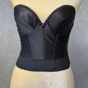 Adonna Longline Bra 34 C Bustier Goth Strapless Retro Pin-Up Glamour Festival - Picture 1 of 14