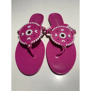 Jack Rogers Sandals Hot Pink Jelly Thong Flat Summer Beach Casual Shoes - Picture 1 of 5