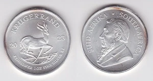 Krügerrand Silber Münze Südafrika 2023 Springbock 1 Unze Feinsilber (161056) - Bild 1 von 1