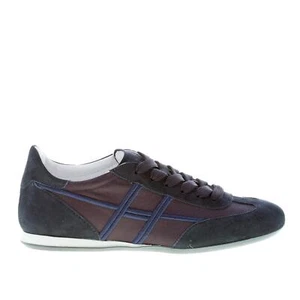 HOGAN women shoes Olympia dark blue suede and high-tech fabric sneaker - Picture 1 of 7