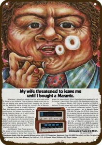 1974 MARANTZ Stereo Vintage-Look-Edge DECORATIVE REPLICA METAL SIGN - Picture 1 of 1
