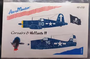 AeroMaster | No. 2 calcomanías 72-070 | 1:72 Corsairs & Hellcats - Imagen 1 de 2