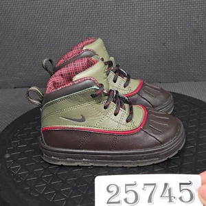 Nike Woodside 2 High Boots Toddler Sz 7 Green Lace Up Booties - Picture 1 of 8