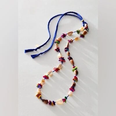 Free People Ariana Ost At the Market Collar con Cuentas Multicolor Concha de Playa Nuevo con Etiquetas Foto 1 de 4