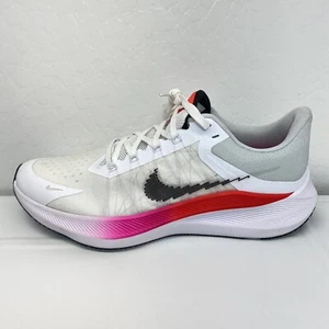 Nike Air Zoom Winflo 8 Men's Running Shoes Size 12, White Red Pink CW3419-100 - Picture 1 of 8