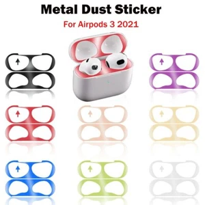 Metal Dust Guard Sticker For Apple AirPods 3 Dust-proof Anti-Scratch Film Cover - Picture 1 of 28