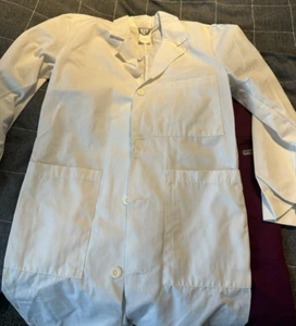 META Button-Front Lab Coat, Size 32, Used - Picture 1 of 2