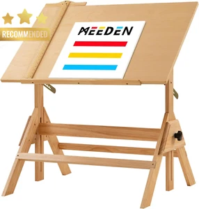Wood Drafting Table Adjustable Drawing Desk Tilting Art Desk 35.5 - Picture 1 of 12
