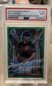 2023 BOWMAN DRAFT PAUL SKENES TRANSFORMATIVE TALENT GREEN /99 #TT20 PSA 9 MINT - Picture 1 of 2