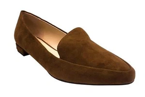 Isaac Mizrahi Live! Suede Saddle 'Maggie' Loafers with Heel Hardware Detail - 7W - Picture 1 of 1