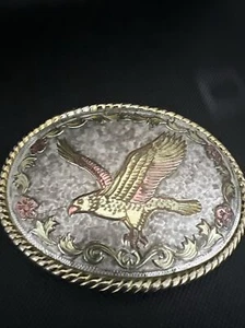 Vintage W USA Belt Buckle, Eagle Beautiful - Picture 1 of 6
