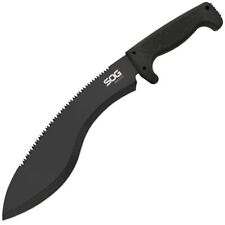 SOG MC11-N SOGfari Kukri Machete Black Sawback Drop Blade 18" + Sheath