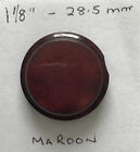1 Vintage Large Maroon Button With Raised Circular Design In Centre - 28.5 mm