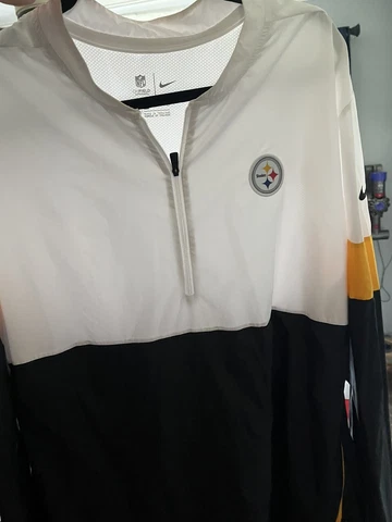 Nike Dri Fit Pittsburgh Steelers NFL OnField Windbreaker Jacket Mens XL Cover