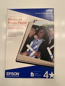 Epson Premium Photo Paper Semi-Gloss, 4 x 6 Inches, 40 Sheets - Picture 1 of 4