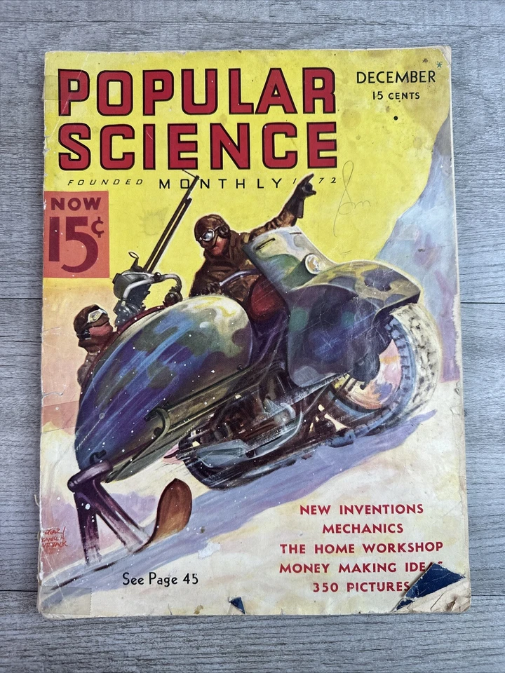 Popular Science Monthly Magazine / December 1936 / Inventions / Mechanics - Image 1 of 4