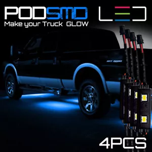 Luces de roca LED azules 4x4 todo terreno debajo de la carrocería ultra brillantes para Dodge Ram 1500 - Imagen 1 de 12