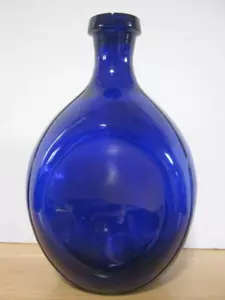 Rare Vintage Cobalt Blue Pinched Sides Decanter Wine Bottle - Picture 1 of 11