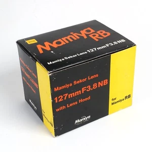 ↑ Lente Mamiya 127 mm f3,8 NB para caja Mamiya RB67 [Solo en caja] - Imagen 1 de 2