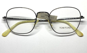 Tom Ford TF 5335 012 Dark Ruthenium/white Square Eyeglasses Frames 51/20 145