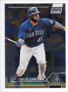 2022 Topps Stadium Club Chrome #85 CARLOS SANTANA Seattle Mariners - Picture 1 of 2