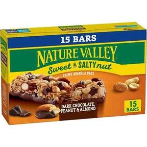 Sweet and Salty Nut Bars Dark Chocolate Peanut Almond 15 Bars 18 OZ - Picture 1 of 7