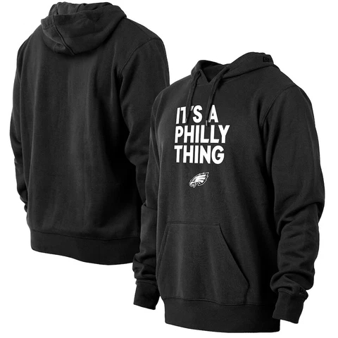 Philadelphia Eagles New Era Black It's A Philly Thing Pullover Hoodie Gift Fan Cover