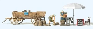 Preiser 10742 Marktstand "Kartoffelverkauf" Neuheit H0 1:87 NEUWARE - Picture 1 of 2