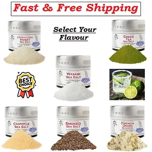 Sea Salt | Non GMO Verified Magnetic Tin Finishing Salt 3.0 oz - Select Flavour - Picture 1 of 12