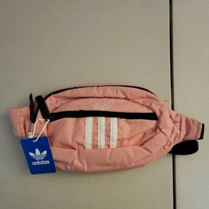 Adidas National Crossbody Waist Bag Fanny Pack Belt Festival Pack Pouch Pink Zip - Picture 1 of 11