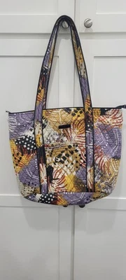Vera Bradley Painted Feathers Shoulder Bag Tote Bag Retired Print 1 ISSUE - Image 1 of 4
